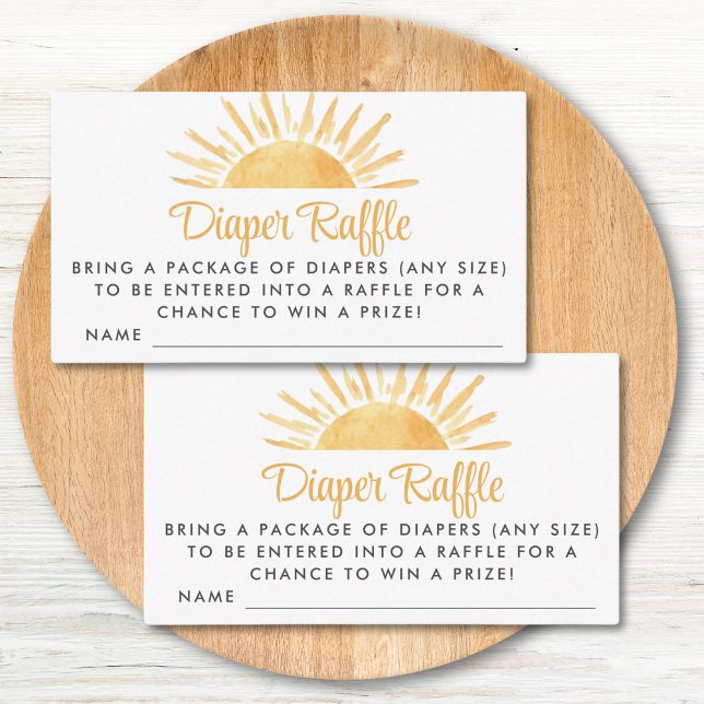 Sunshine Diaper Raffle Request Enclosure Card (Creator Uploaded)