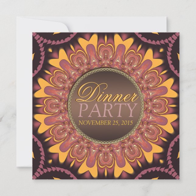 Sunshine Earth Love Dinner Party Invitation (Front)