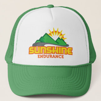 Sunshine Endurance Green Logo Retro Trucker Hat