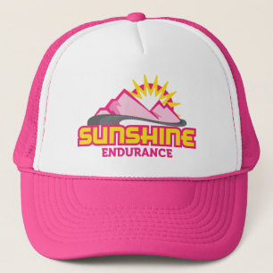 Sunshine Endurance Pink Logo Retro Trucker Hat