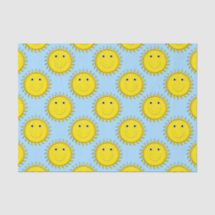 Sunshine Face-Blue Tissue Wrapping Paper