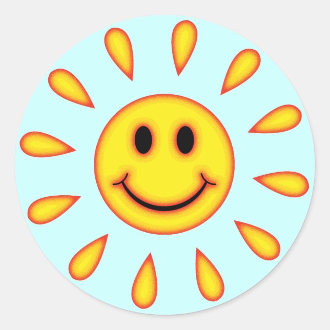 Sunshine Face Classic Round Sticker (Front)