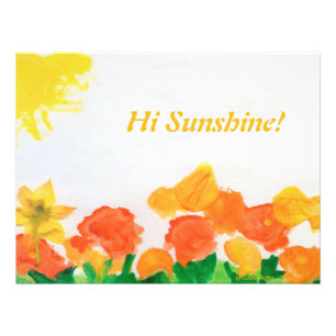 Sunshine Floral Watercolor Photo Print