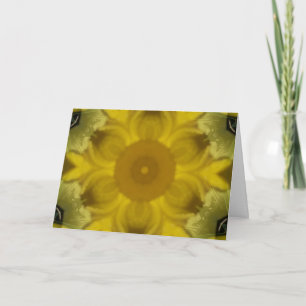 Sunshine Flower Burst Golden Card