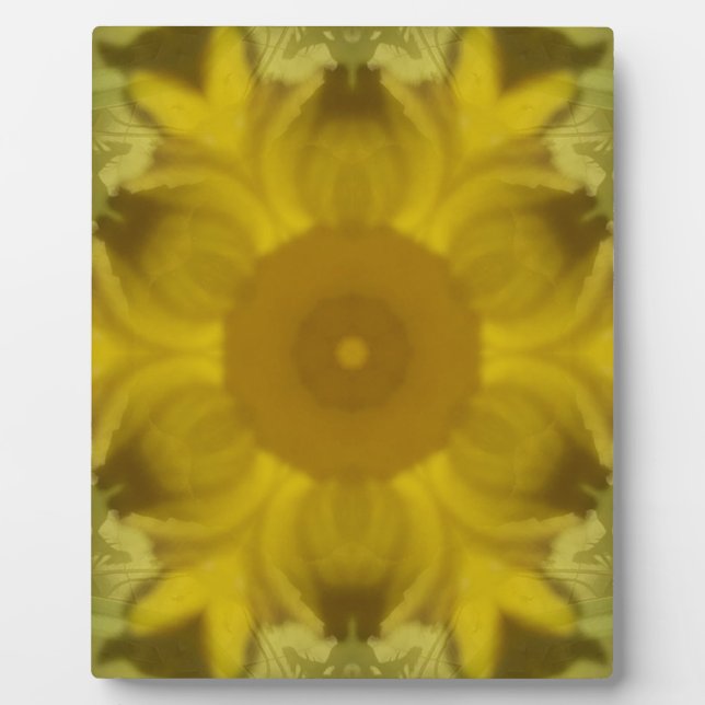 Sunshine Flower Burst Golden Plaque (Front)