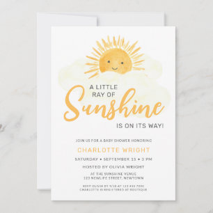 Sunshine Gender-Neutral Baby Shower Invitation
