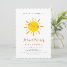 Sunshine Gender Neutral Baby Shower invitation