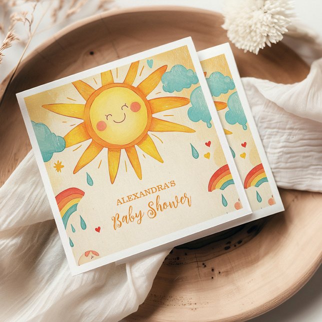 Sunshine Gender Neutral Boho Sun Napkin (Creator Uploaded)