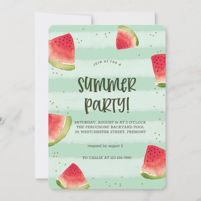 Sunshine & Good Vibes Summer Party Invitation (Front)