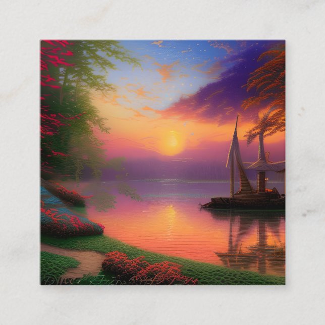 Sunshine Graphic Square Business Card (Front)