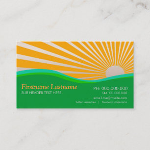 Sunshine Green Hills Courbes Carte de visite