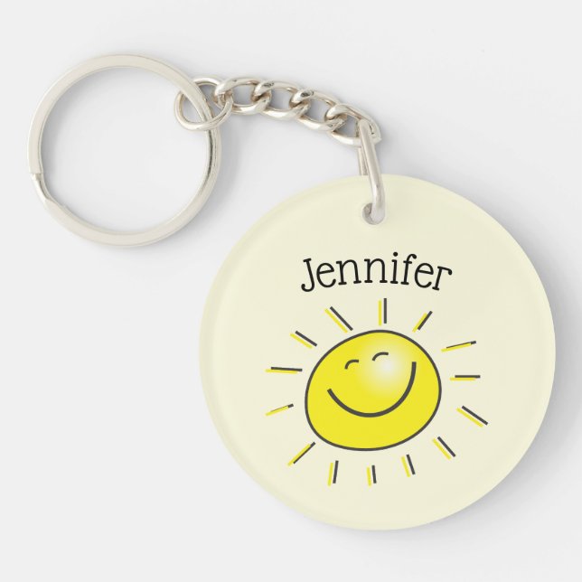Sunshine Happy Face Keychain (Front)