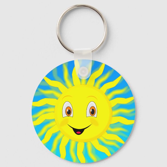 Sunshine Happy Face Keychain (Front)