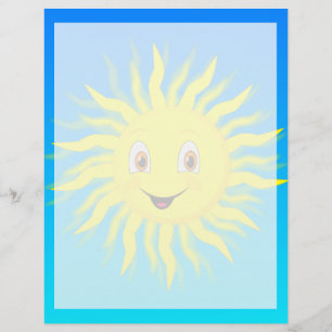 Sunshine Happy Sun Face Letterhead