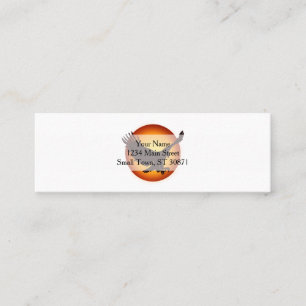 Sunshine hawk silhouette - Choose background color Mini Business Card