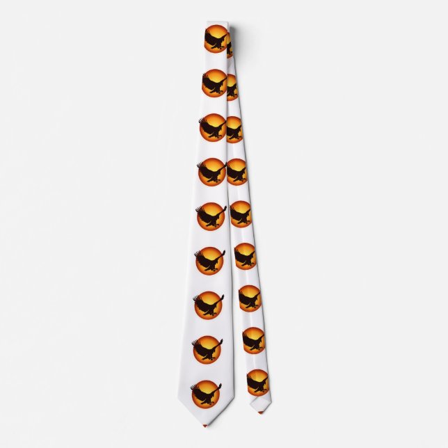Sunshine hawk silhouette - Choose background color Tie (Front)