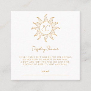Sunshine Here Comes The Son Display Shower Square Business Card