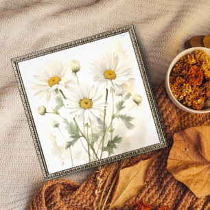Sunshine in a Bouquet: Watercolor Daisies Photo Print