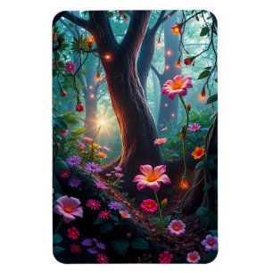Sunshine in a Whimsical Fairy Forest  Magnet