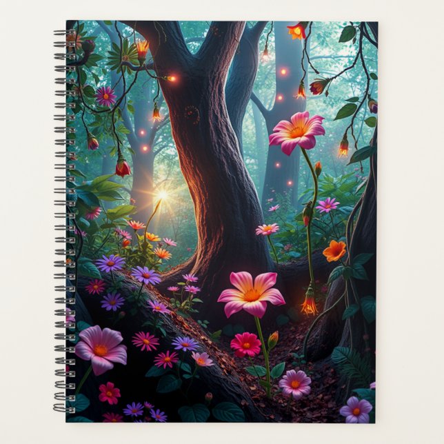 Sunshine in a Whimsical Fairy Forest  Planner (Front)