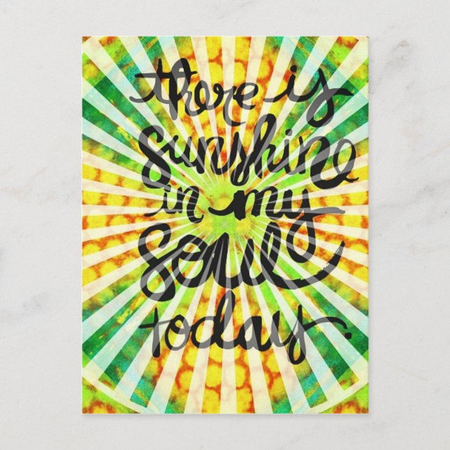 Sunshine in my soul Today Digital Art Postcard (Front)