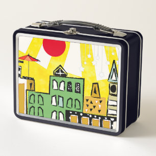 SUNSHINE IN THE CITY METAL LUNCH BOX