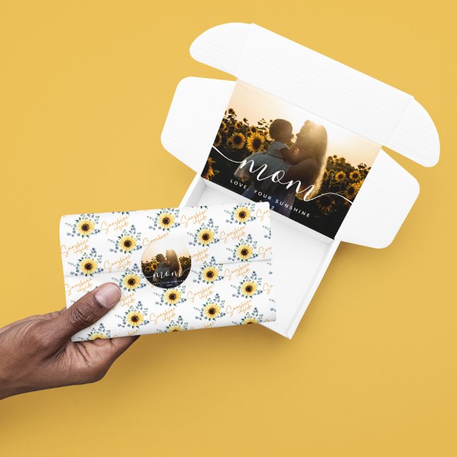 Sunshine Inside Sunflower Tissue Paper  (Give some sunshine with this sunflower, "Sunshine inside" tissue paper! )