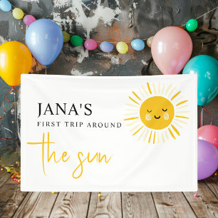 Sunshine is Turning One Birthday Party Banner