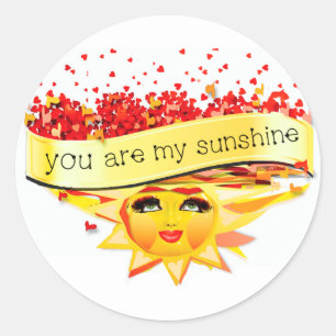 SUNSHINE KISSES CLASSIC ROUND STICKER