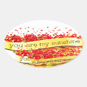 SUNSHINE KISSES OVAL STICKER
