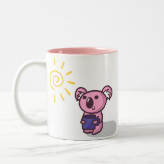 Sunshine Koala - Pink Two-Tone Coffee Mug