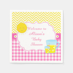 Sunshine & Lemonade Pink & Yellow  Napkin