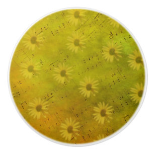 Sunshine Mixed Media Ceramic Knob