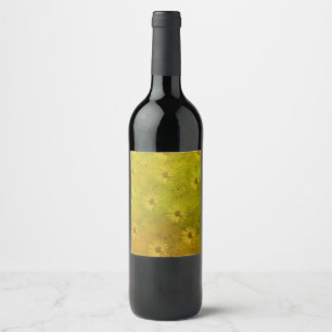 Sunshine Mixed Media Throw Pillow Wine Label
