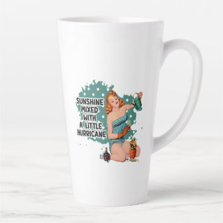 Sunshine Mixed with Hurricane Retro Housewife Latte Mug