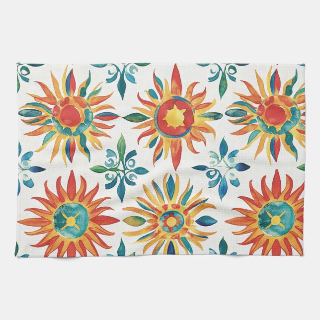Sunshine Motif Kitchen Towel (Horizontal)