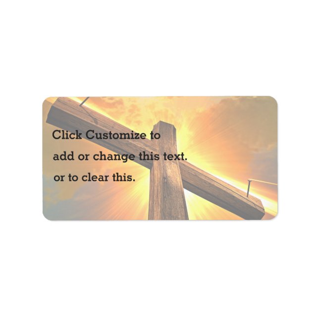 Sunshine On A Wooden Cross Label (Front)