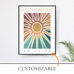 Sunshine on Leith - Colourful Abstract Sun Print