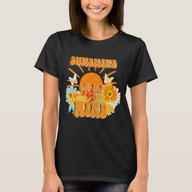 Sunshine On My Mind Go Outdoor Camping Flower And  T-Shirt (Front)