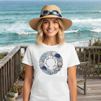 Sunshine Palms & Ocean Time Beach Vibes Coastal Tri-Blend Shirt