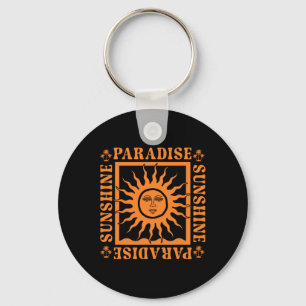 Sunshine Paradise Summer Vibes Here Comes The Sun Keychain