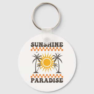 Sunshine Paradise Summer Vibes Here Comes The Sun Keychain