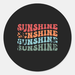 Sunshine Paradise Summer Vibes Summer Sunshine Classic Round Sticker