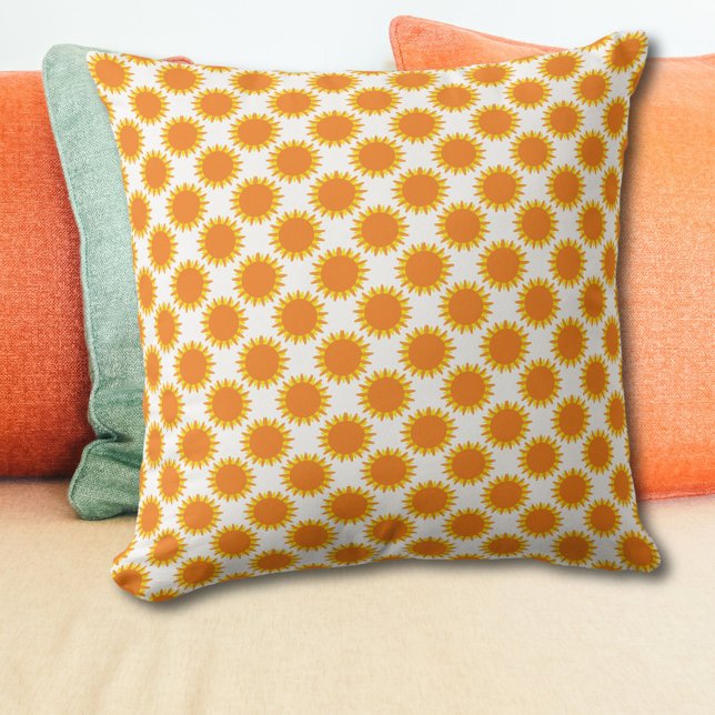 Sunshine Pattern  Throw Pillow (Creator Uploaded)