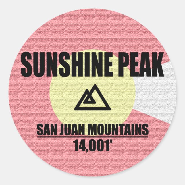 Sunshine Peak Classic Round Sticker (Front)