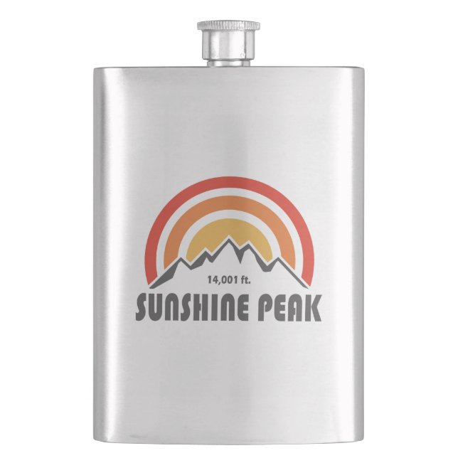 Sunshine Peak Hip Flask (Front)