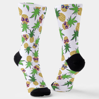 Sunshine Pineapples Graphic Pattern Socks