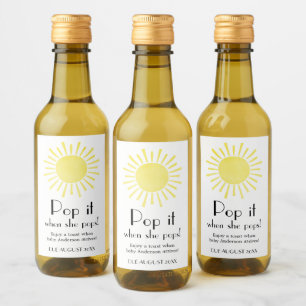 Sunshine Pop it when she Pops Wine Lab Label