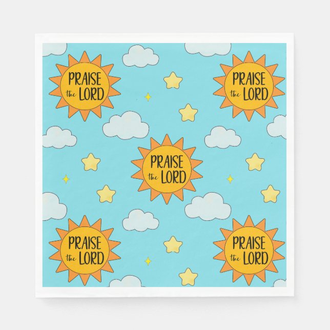 Sunshine Praise the Lord Napkin (Front)