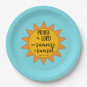 Sunshine Praise the Lord Paper Plate
